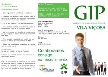 GIP: folheto informativo.pdf - O Portal do Concelho de Vila ViÃ§osa