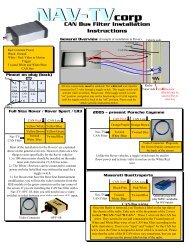 CAN Bus Filter Installation Instructions - Nav-TV