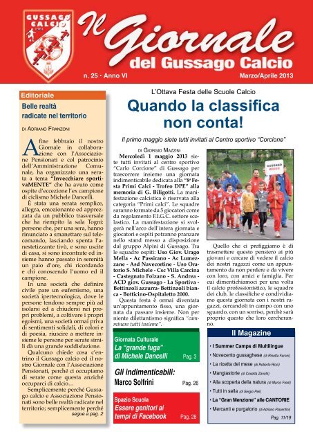 GIORNALE n. 25 - gussago calcio
