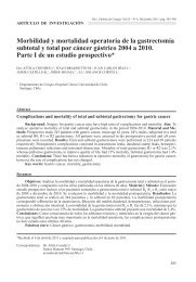 Morbilidad y mortalidad operatoria de la gastrectomÃ­a ... - SciELO