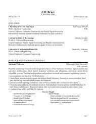 Curriculum Vitae - Electrical and Computer Engineering