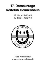 17. Dressurtage Reitclub Heimenhaus