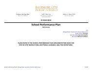 SY 2012-2013 School Performance Plan - Baltimore City Public ...