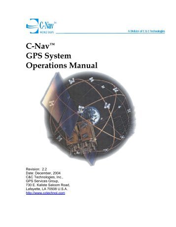 C-Navâ¢ GPS System Operations Manual - C-Nav World DGNSS