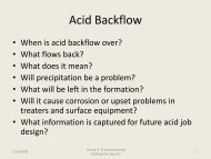 Acid Backflow - George E King Petroleum Engineering Oil and Gas ...