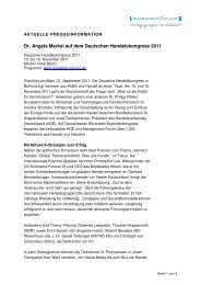 Dr. Angela Merkel auf dem Deutschen Handelskongress 2011