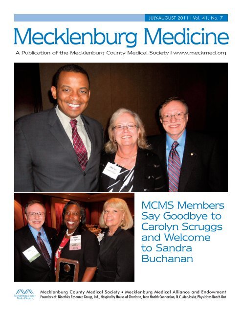 july-august 2011 I Vol. 41, No. 7 - Mecklenburg County Medical ...