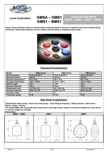 View Product Specification PDF - Aqua Water Systems