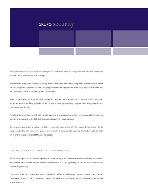 annual report grupo security - Banco Security