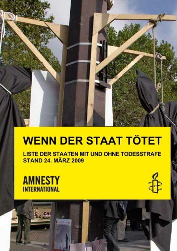 "Wenn der Staat tÃ¶tet" - LÃ¤nderliste (150 KB) - Amnesty International