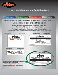 Model and Serial Number - Ariens