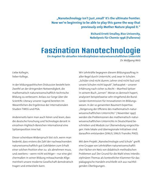 Faszination Nanowelten Faszination Nanowelten