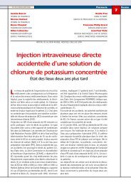 Injection intraveineuse directe accidentelle d'une solution ... - Hopital.fr