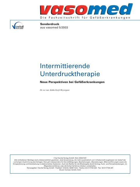 Intermittierende Unterdrucktherapie - vacumed