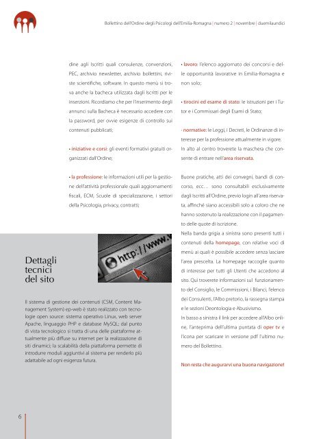 Bollettino 2-2011 - Ordine degli Psicologi dell'Emilia-Romagna