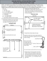 ceiling installation instructions douglas indoor batting cage