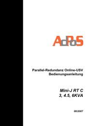 Benutzerhandbuch Mini-J RT C - AdPoS USV