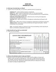 GOOD ZOO MEMBERSHIP FAQs - Oglebay Resort