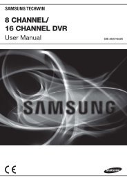 UserManual Samsung SRD-1652D DVR