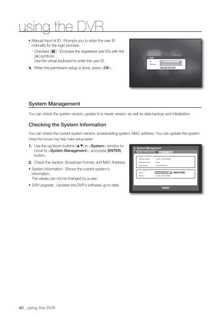 UserManual Samsung SRD-1652D DVR