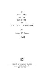 An Outline of the Science of Political Economy - Free