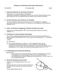 Ãbungen zur Vertiefung der Geometrie (GeometrieII) - WWW-Seiten ...