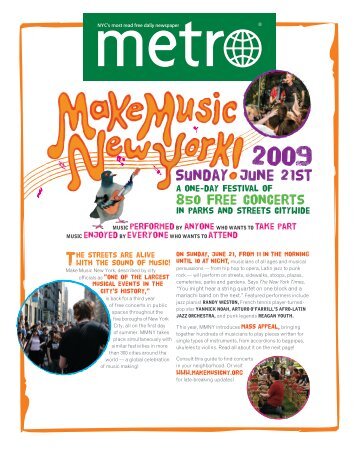 Sunday june 21st - Make Music New York