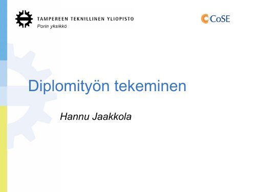 YleistÃ¤ (1) - Porin yksikkÃ¶ - Tampereen teknillinen yliopisto