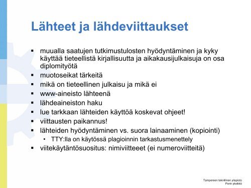 YleistÃ¤ (1) - Porin yksikkÃ¶ - Tampereen teknillinen yliopisto