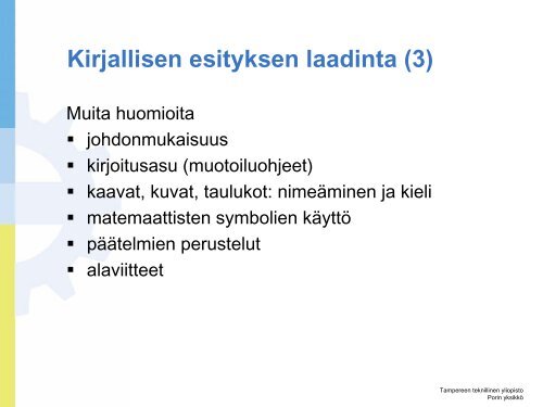 YleistÃ¤ (1) - Porin yksikkÃ¶ - Tampereen teknillinen yliopisto