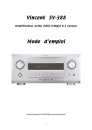 Mode d'emploi du SV-388 - Vincent-Audio.com