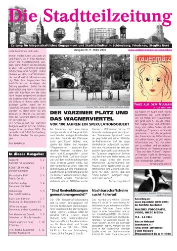 Der Varziner Platz und das Wagnerviertel - Stadtteilzeitung