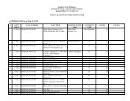 Status of Cases - department of labor and employment