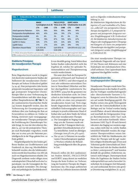 Magen- und Adenokarzinome des ösophagogastralen Übergangs ...