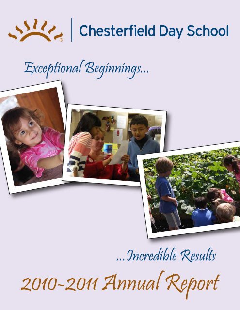 2010-2011 Annual Report - Chesterfield Day School