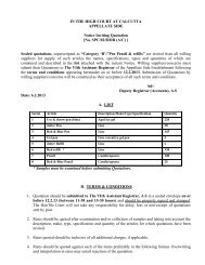 No. SPC/02/B/DR (A/C) - Calcutta High Court