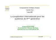 La coopÃ©ration internationale pour les systÃ¨mes de 4Ã¨me gÃ©nÃ©ration