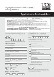 Application to Enrol worksheet (PDF 250KB) - University of Canterbury