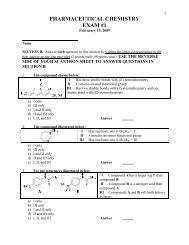 MEDICINAL CHEMISTRY II - Department of Medicinal Chemistry