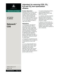 Selexsorb COS Data Sheet - PSB Industries Inc.