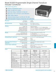 Model SC500 Programmable Single-Channel Transducer Indicator ...