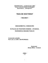 TEZA DE DOCTORAT - Doctorate ULBS