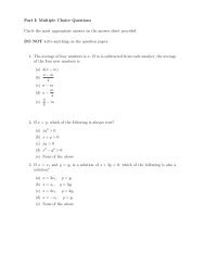 Part I: Multiple Choice Questions Circle the most appropriate answer ...