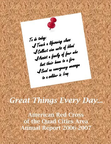 Great Things Every Day... - American Red Cross of the Quad Cities ...