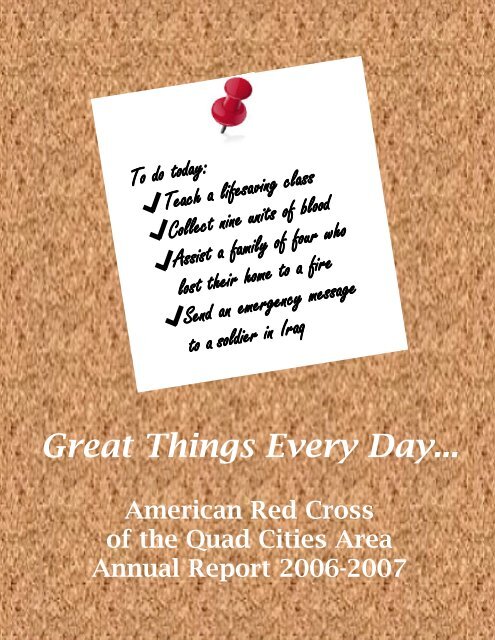 Great Things Every Day... - American Red Cross of the Quad Cities ...