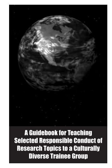 A Guidebook for Teaching Selected Responsible Conduct of ...