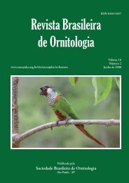 Revista Brasileira de Ornitologia - Sociedade Brasileira de Ornitologia