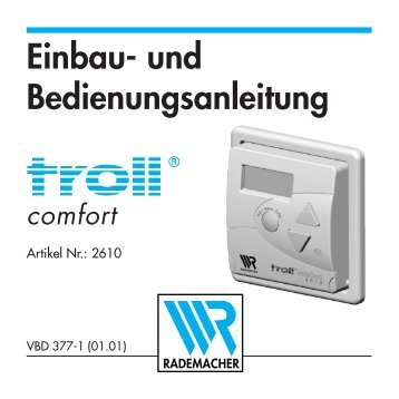 Rademacher Zeitschaltuhr Troll Comfort 2610 Anleitung - auf enobi.de