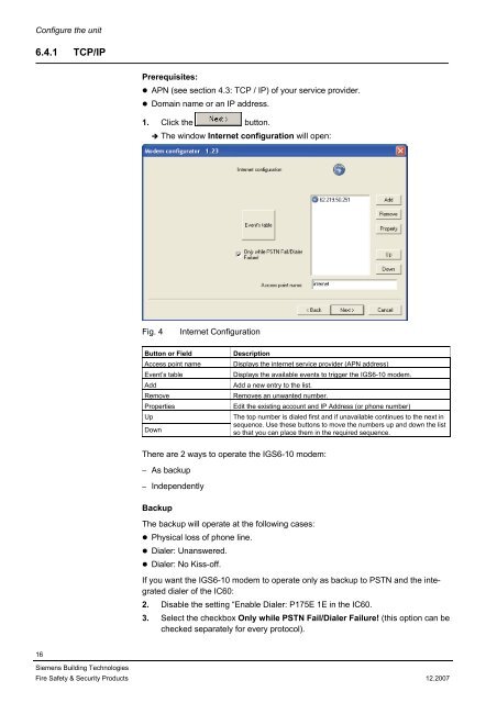 IGS6-10 GSM Interface Unit Siemens Add-on Modem for Sintony 60 ...