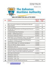 bma information bulletin index - The Bahamas Maritime Authority